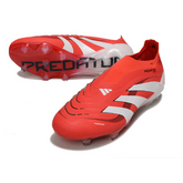 Chuteira Campo Adidas Predator 25 Elite Sem Cadarço FG Pure Victory Pack